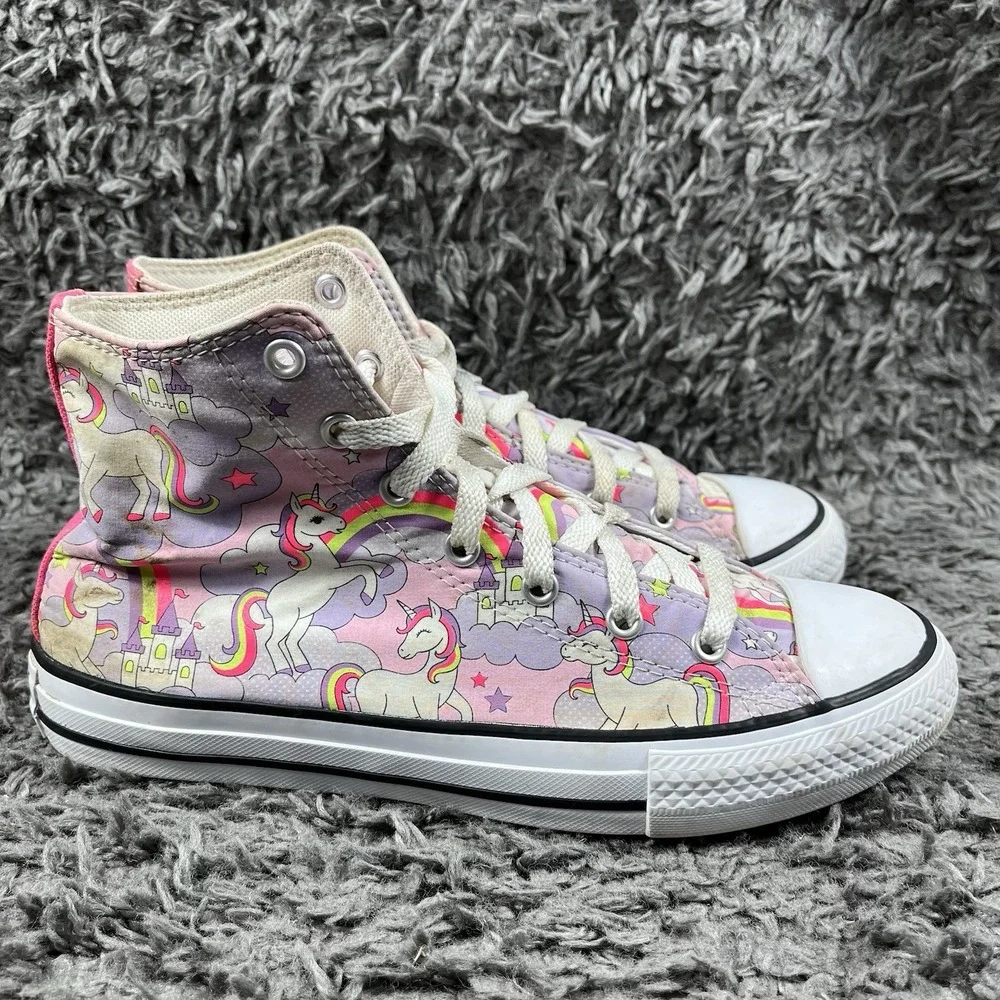Converse Chuck Taylor Unicorn All Star HI - 669107F - White / Pink - Youth 6